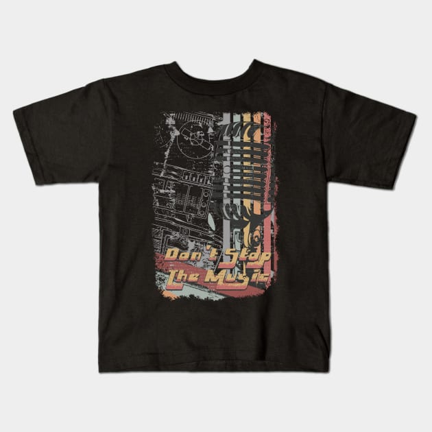 Don't Stop The Music Kids T-Shirt by Red Rov